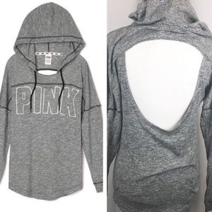 PINK Beach open back hoodie